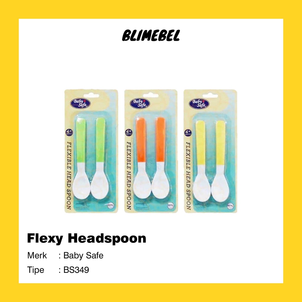Babysafe Flexy Headspoon BS349 / Sendok Makan Anak Bayi MPASI Babysafe