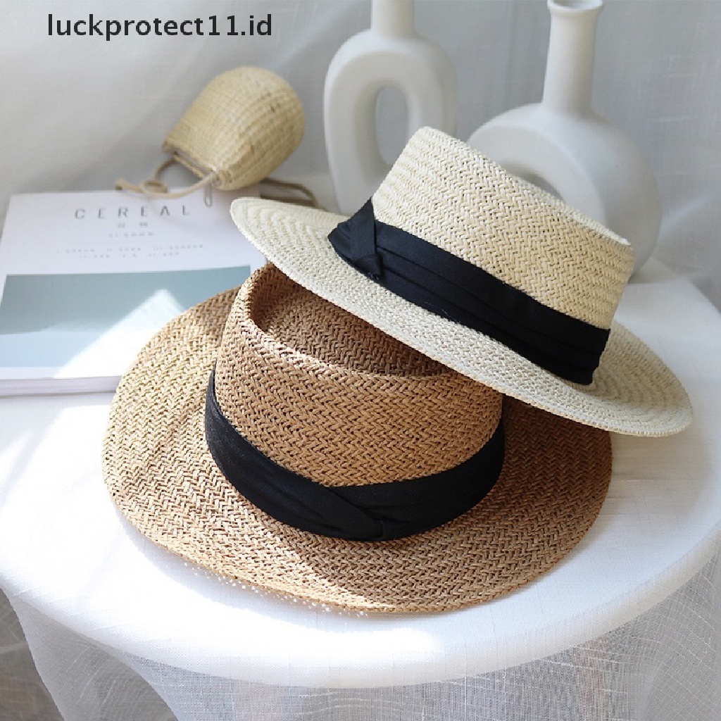 &lt; Luckprotect11. &lt; LuckproteksiTopi Pantai Bahan Jerami Untuk Pria