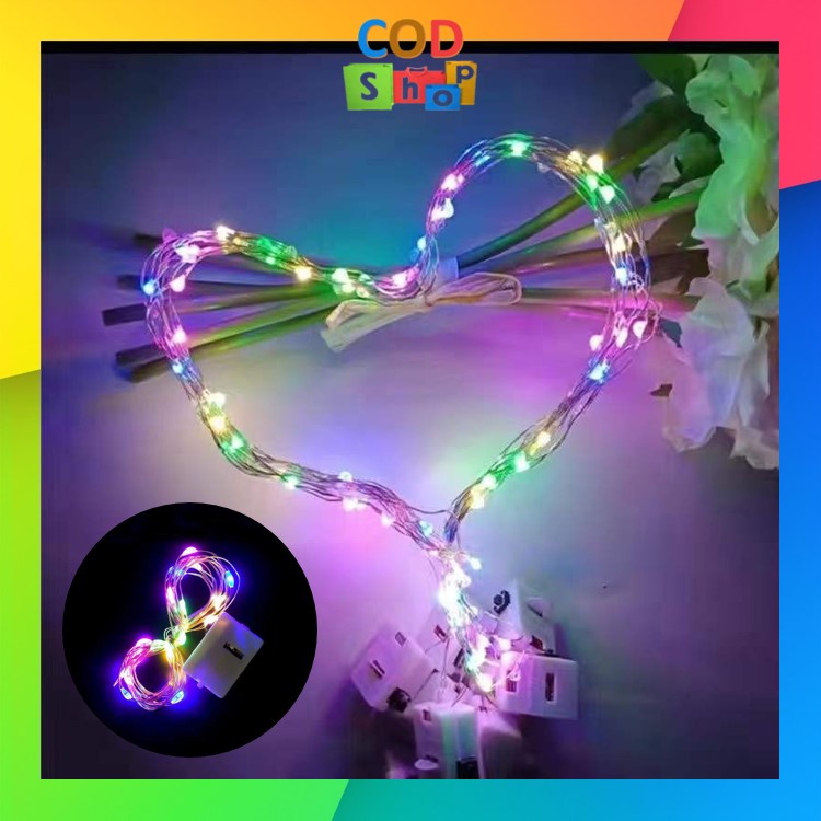 COD - L5420 Lampu Natal Kawat LED 1M, 2M, 3M & 5 Meter Warm White Lampu Tumblr Hias Parcel Seserahan