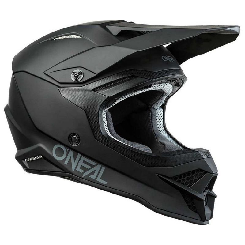 Helm Trail Motocross Grasstrack Supermoto Oneal 3 series solid black