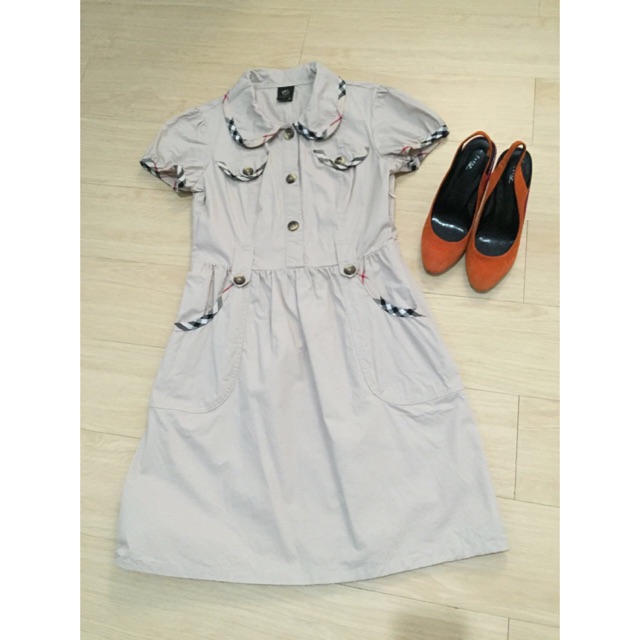 Preloved dress burberry, bahan high quality