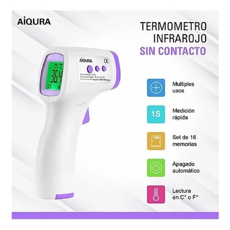 (COD) AIQURA Termometer tembak gun / thermo gun /alat pengukur suhu tubuh TP