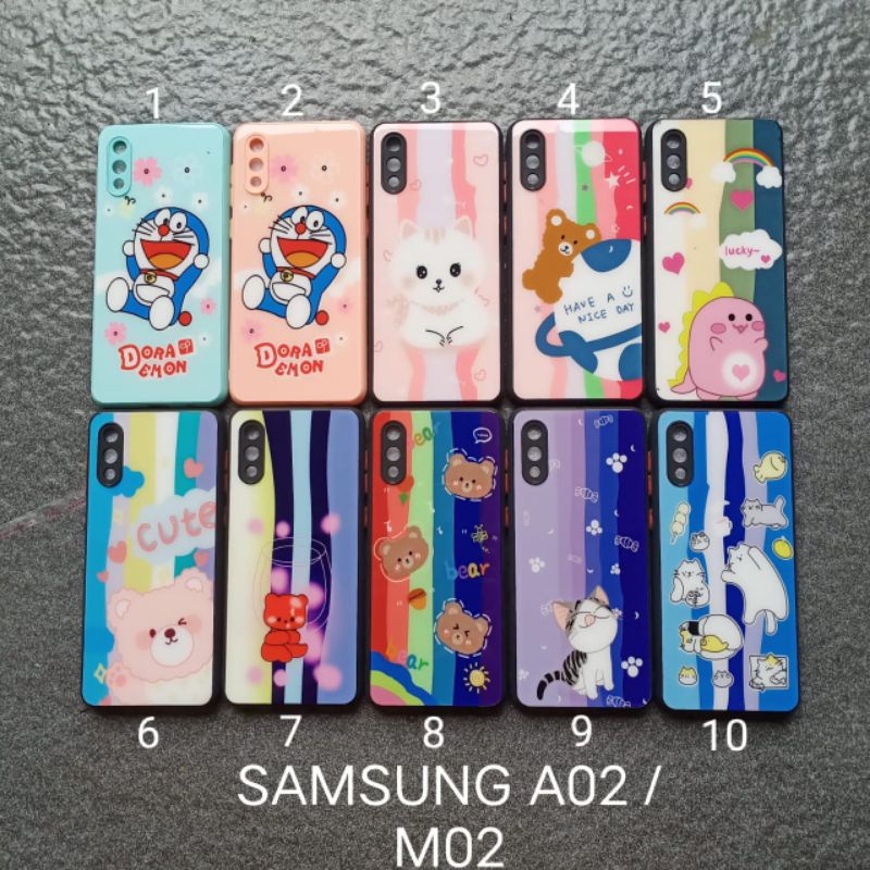 Case gambar Samsung A02 . M02 motif cewek ( 7 motif ) soft softcase softshell silikon cover casing kesing housing