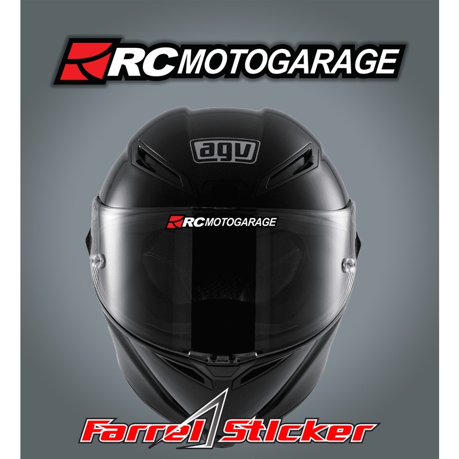 Stiker HELM sticker HELMET VISOR RC motogarage