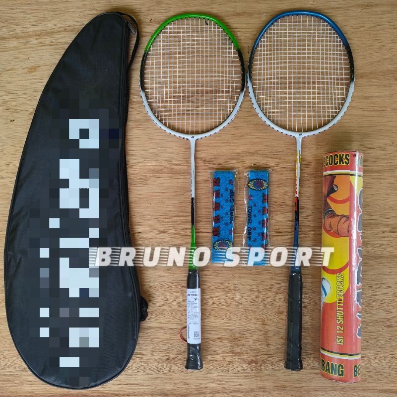 LENGKAP SATU SET RAKET BADMINTON MURAH BISA (COD)