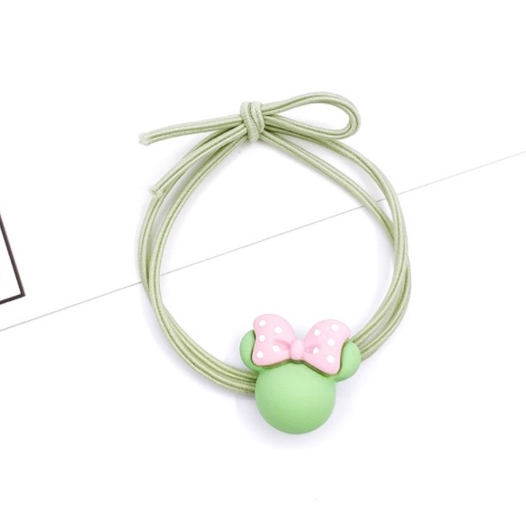 OSM JKT F5101 (1 PC) Ikat Rambut Karakter Gaya Korea / Karet Rambut Elastis Korea / Hairband-Hijau