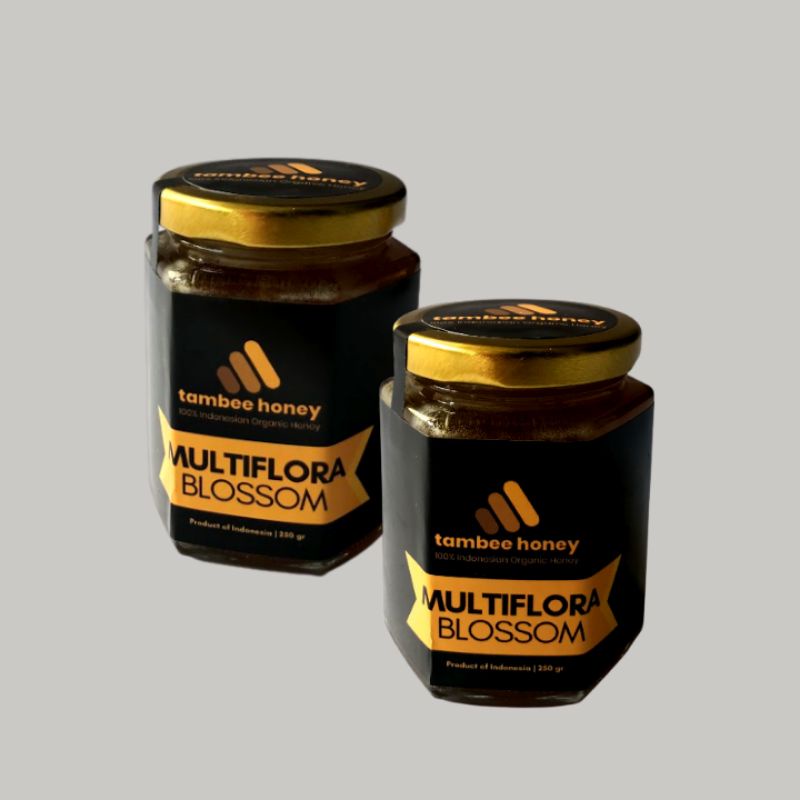 

[PAKET BUNDLE] 2 Madu 200 gr Premium Multiflora Blossom - Organik Asli dan Murni 100% - Tambee Honey