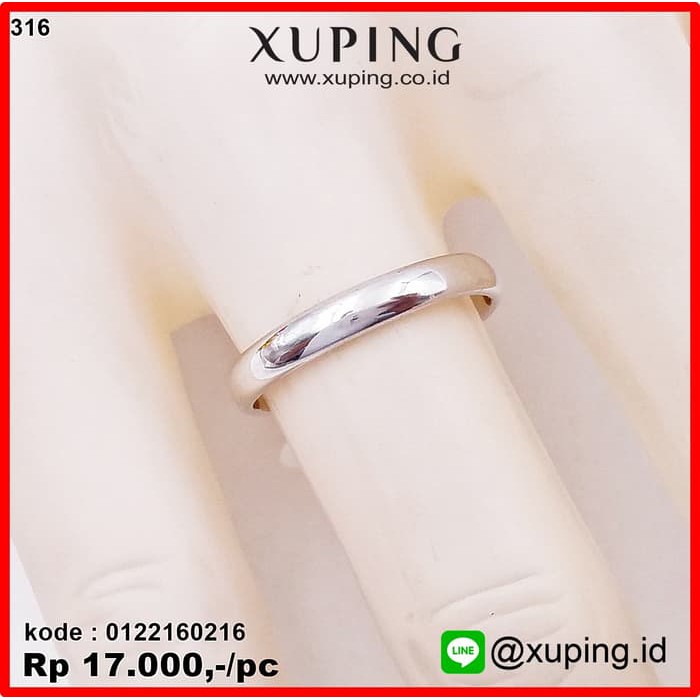 XUPING CINCIN POLOS SILVER 0122160216 - UKURAN, 6