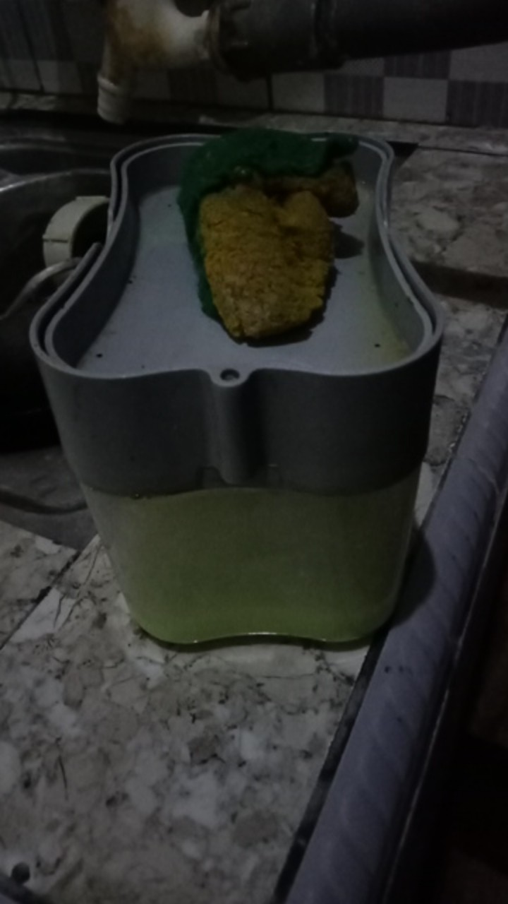 Dispenser Sabun Cuci Piring Sponge Busa Tempat Sabun Cair Spons Cuci Piring 2 In 1free Spons