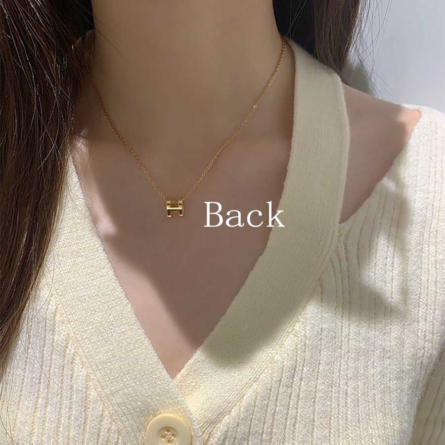 Kalung Choker Liontin Huruf H Hias Kristal Berlian Berkilau Warna Silver Untuk Wanita