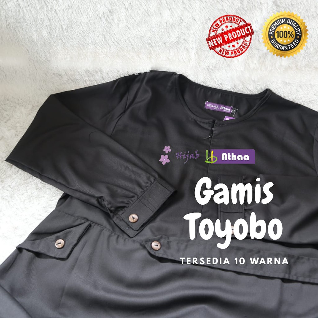 Gamis Toyobo Polos S M L XL Hitam Navy Putih Gamis Jumbo Toyobo/ Abaya Katun