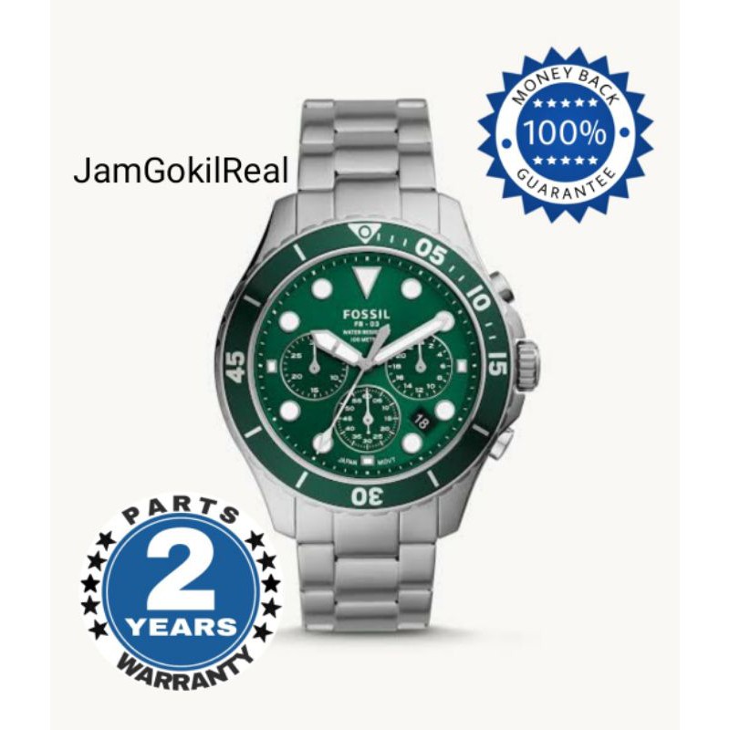 Jam Tangan Fossil Pria Original Garansi Resmi FS5726 FB-03 Green Fullset Box