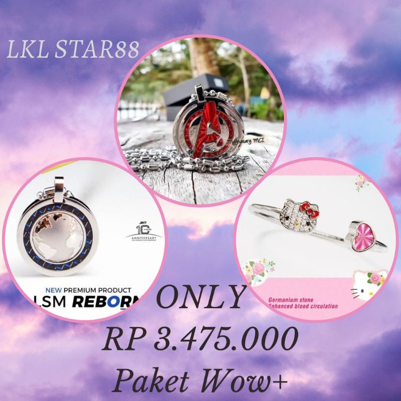 Paket Pendant Avengers + Pendant LSM Reborn + Bangle Hello Kitty ORIGINAL MCI