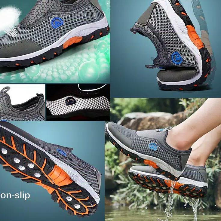 HIKING SHOES SLIP ON CAMEL / SEPATU HIKING SPORTY / SEPATU GUNUNG PRIA / SEPATU OLAHRAGA OUTDOOR ♦➫