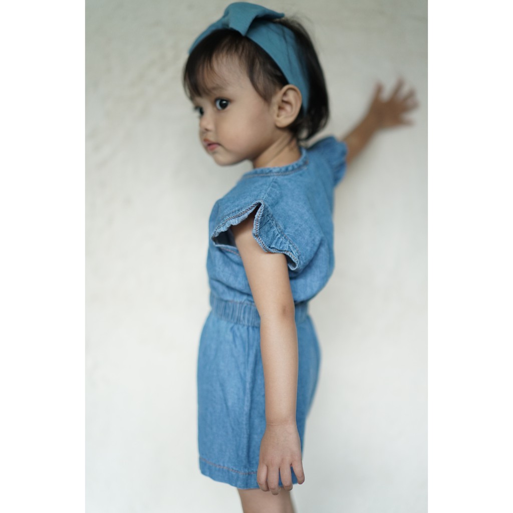 CARVA PROMOOO Jumpsuit Anak Perempuan Jeans Atasan anak perempuan jeans denim original 1-5 tahun