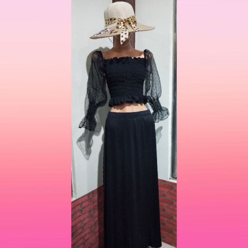 Sabrina Crop/ Sabrina Organza/ Sabrina murah/ Baju Sabrina