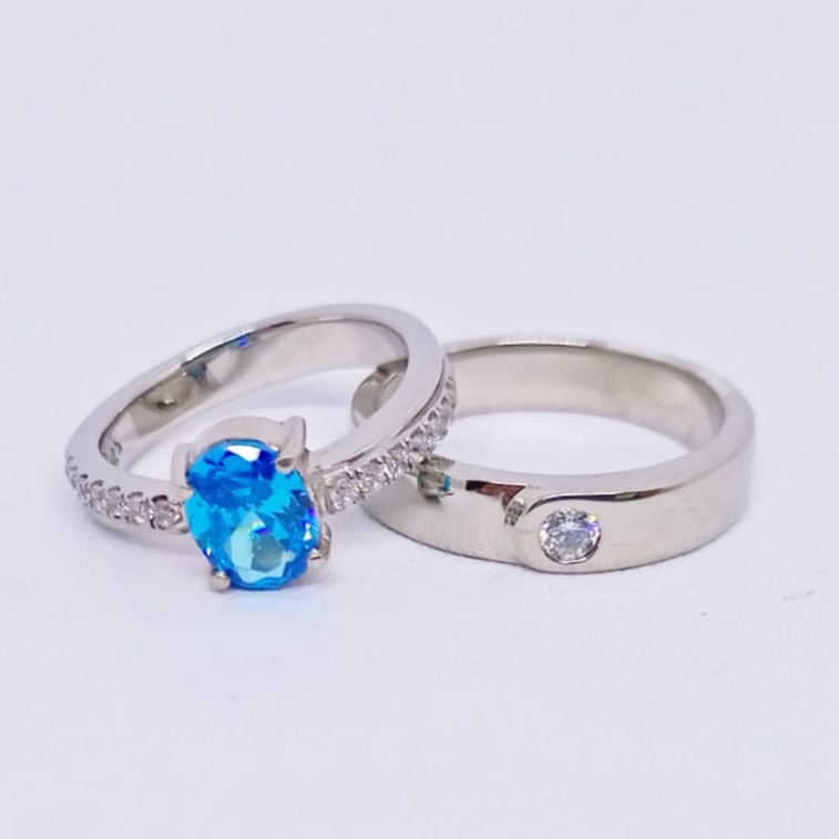 Cincin Nikah Couple Perak Asli Ukir Nama A176