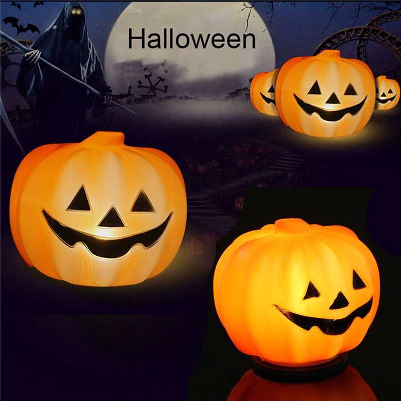 Lampu LED Bentuk Labu Halloween Mini Untuk Dekorasi