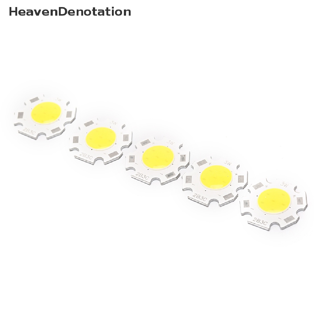 [HeavenDenotation] 5pcs 3W COB LED Chips LED Strip Bar Light Bulb Lamp Flood Light DC9-10（V）