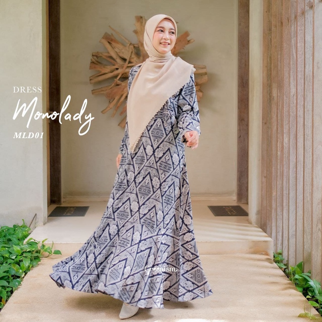 Greenism Gamis Monolady - Mono Lady Quality Premium Syari'i Dress