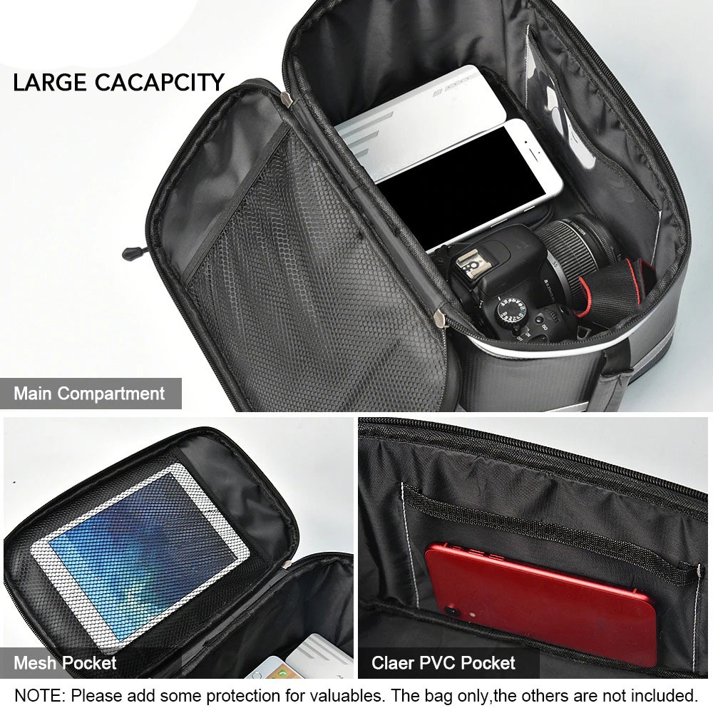 Tas Sepeda Tempat Smartphone Aksesoris Waterproof with Zipper 7L