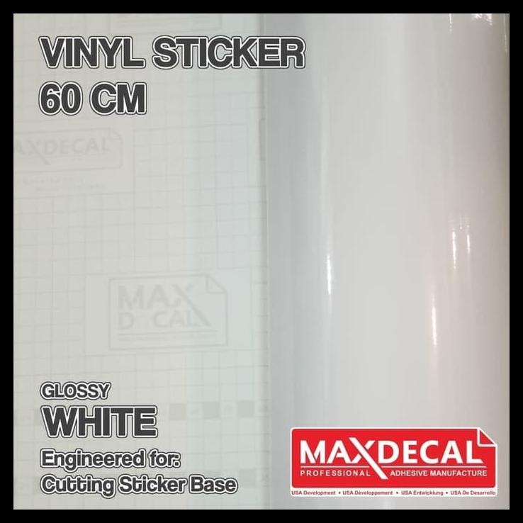 

Paket 25M Sticker Maxdecal Vinyl Putih Gloss 60 Cm Dasaran Cutting
