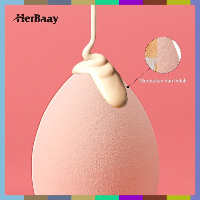 HERBAAY SPONGE SPONS MAKE UP BEAUTY BLENDER ALAT KECANTIKAN VIRAL PALING PATEN CANTIK KALI KUALITAS PREMIUM