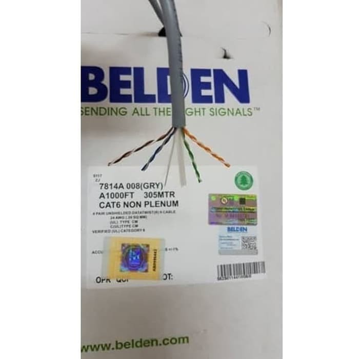 Kabel LAN UTP Belden Cat 6 2M - Cat6 Belden Original Siap Pakai 2 Meter