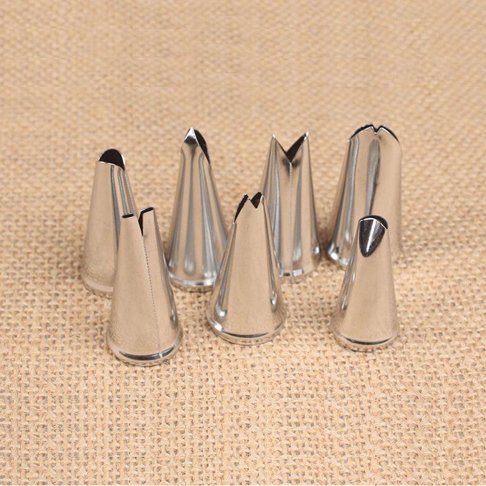 Nanas 7PCS Daun Cream Stainless Steel Craft Pastry Icing Tips