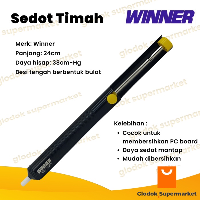 Sedot Timah Winner WS135T Desoldering Pump WS-135T Penyedot Timah Panjang 24cm