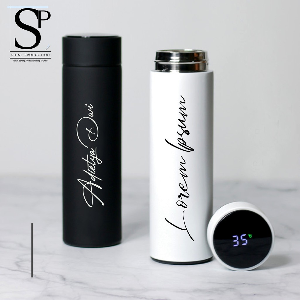 Tumbler Custom Nama Botol Minum LED Indicator