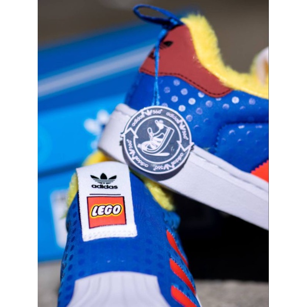 Adidas Superstar x LEGO &quot;Shock Blue/Bold Orange-Eqt Yellow&quot; for Kids