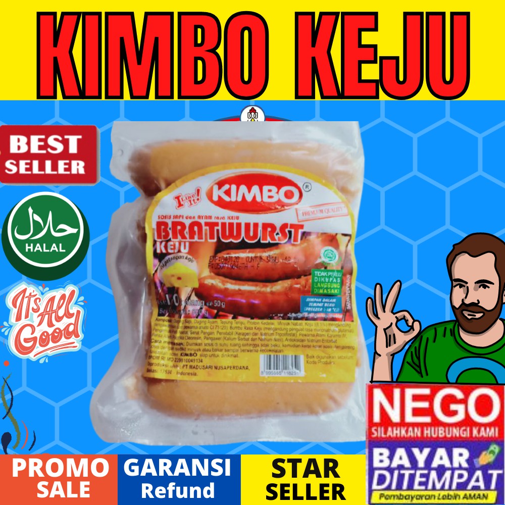 

KIMBO SOSIS KEJU isi 10 PREMIUM Halal Makanan Beku Frozenfood Murah DEPOK BOGOR