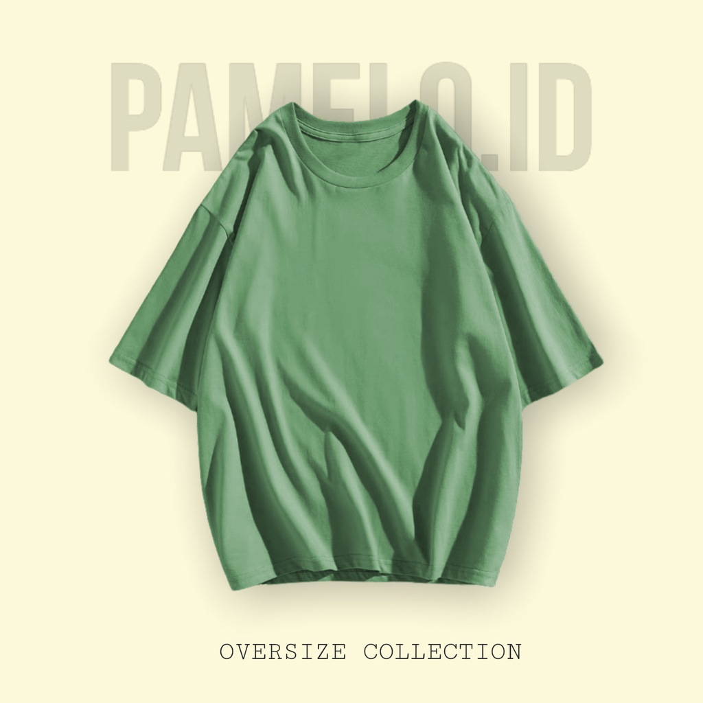 Pamelo Kaos Unisex Oversize Polos Warna / Kaos Distro Katun Polyster /T-shirt oversize / Kaos Oblong / Daily Shirt / Baju Oblong  Polos Korea Style