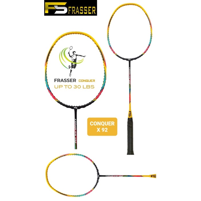 Raket Badminton Bulutangkis Frasser Conquer X 92 - Conquer x 92