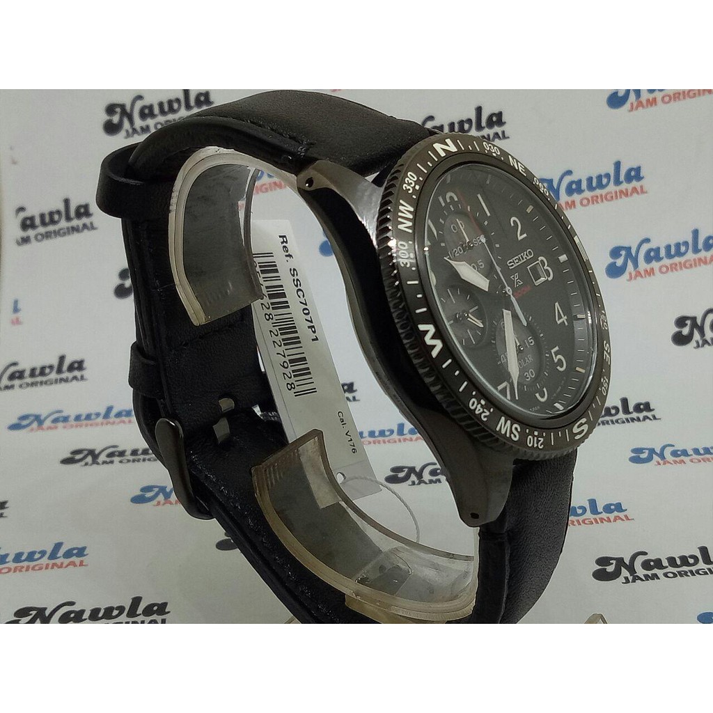 Seiko Prospex SSC707P1 Solar Chronograph Black Jam Tangan Pria SSC707