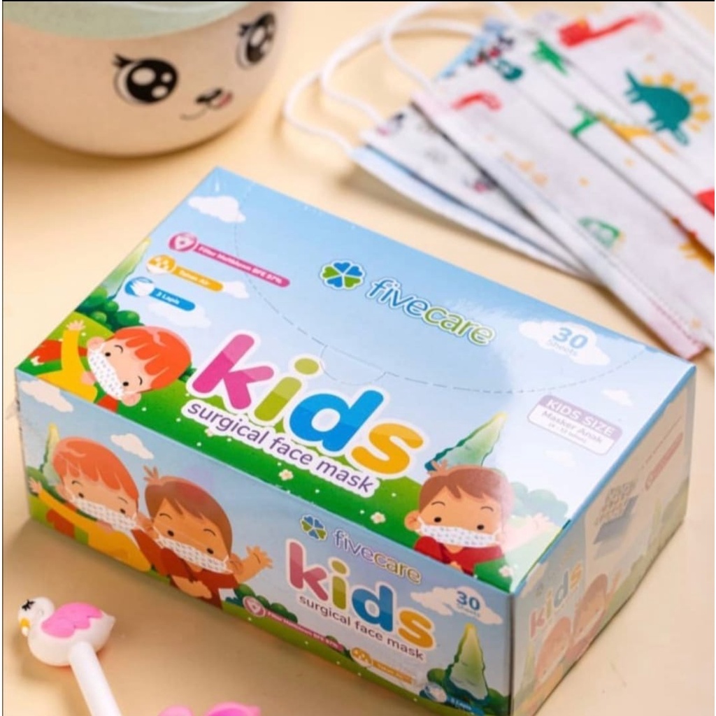 Masker Anak FIVECARE - Kids Surgical Mask 3 ply Filter