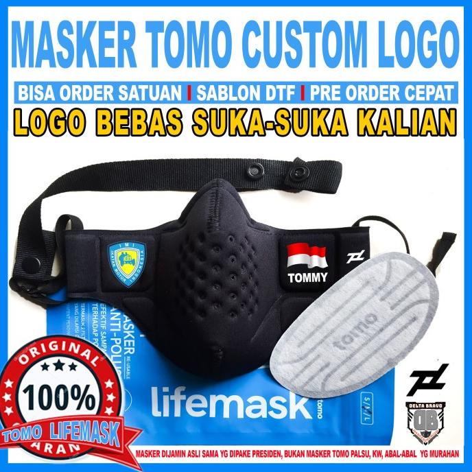 MASKER TOMO ORIGINAL CUSTOM LOGO BISA ORDER SATUAN LIFEMASK V3.0