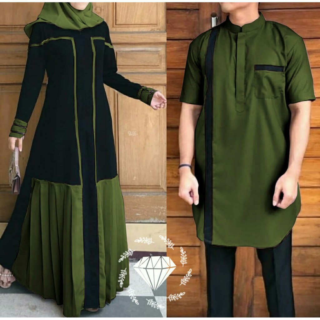 COUPLE KATAKITA | BAJU KOKO | GAMIS KATARINA ( BAJU KOKO DAN GAMIS DAPAT DI BELI TERPISAH )