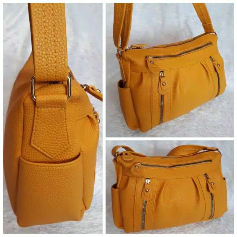 TAS WANITA PAPIRUT KULIT JERUK TEBAL SIZE L 35X24