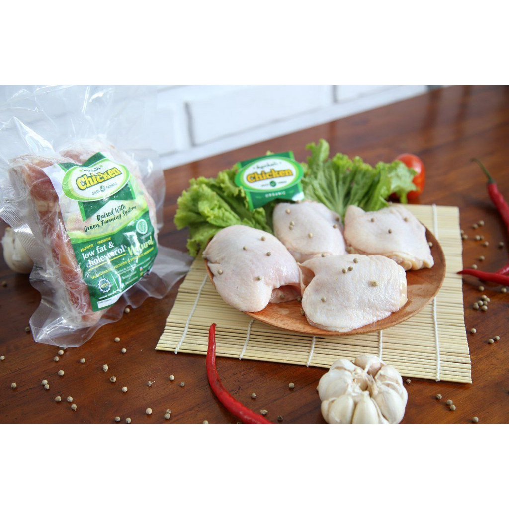 

Paha Atas Ayam Organik Chicken Thighs 900-1000 Gram Halal MUI