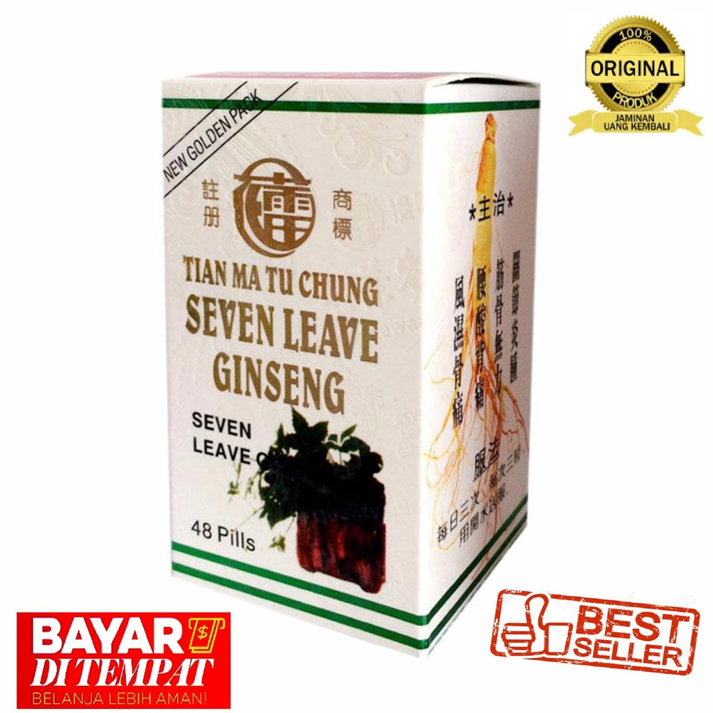 Seven Leave Ginseng - Obat Rematik, Asam Urat, Pegal Linu - 48 Kapsul - Original 100%