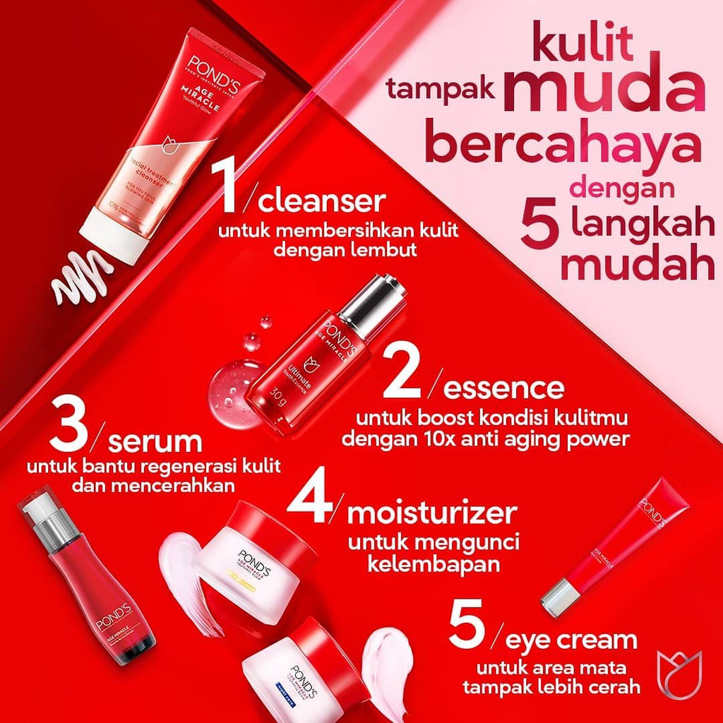 Pond's Age Miracle Series / Day Cream / Night Cream / Serum / Essense / Whip / Facial Treatment