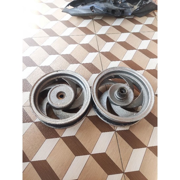 velg velk racing resing ori kymco kimko ring 10/2.50 depan belakang satu set original second
