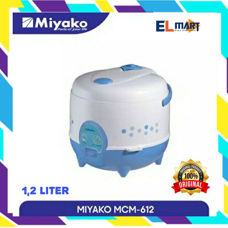 Miyako magic com MCM 612 / penanak nasi serbaguna 1,2L MCM612 1,2 liter