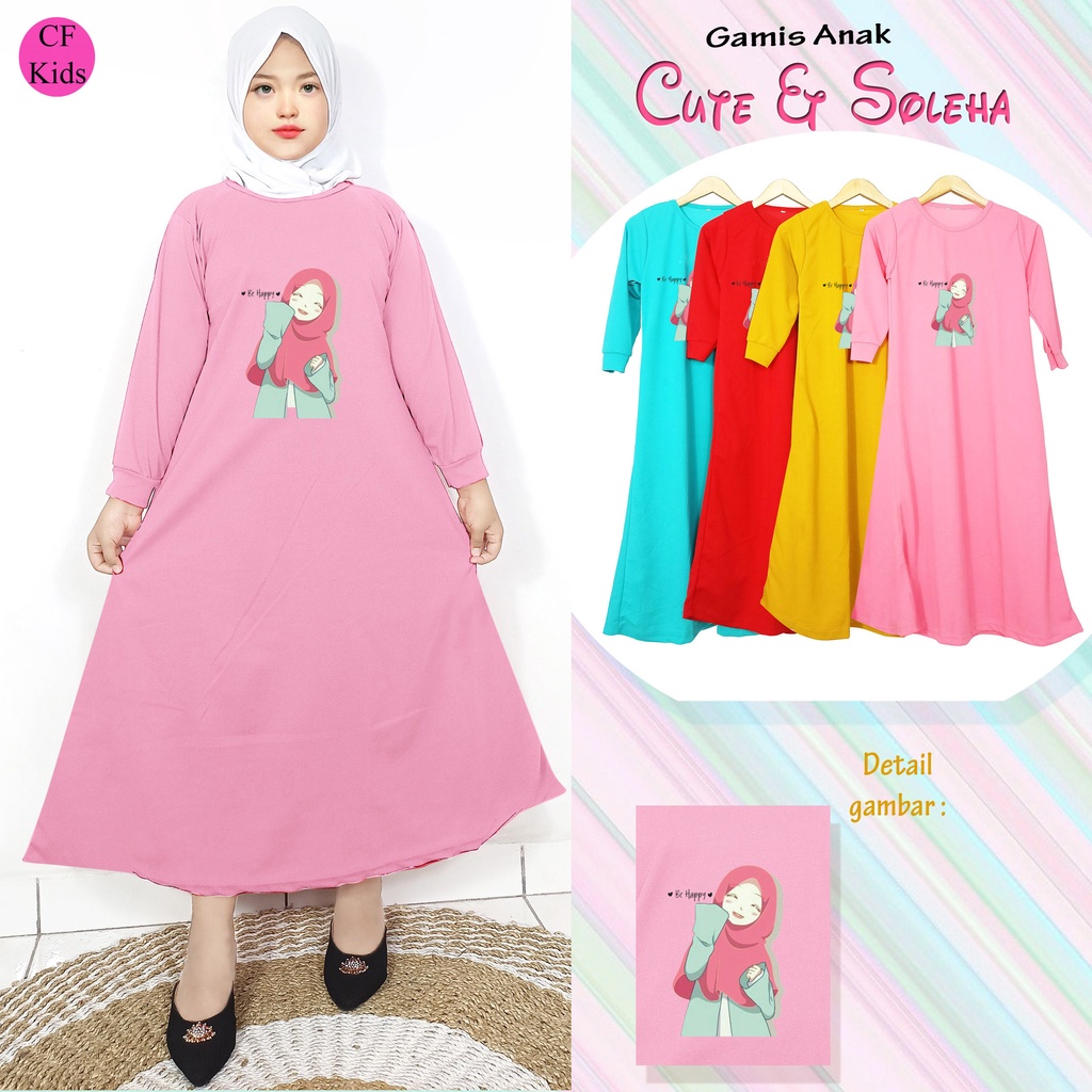 Gamis Anak Perempuan DTF Be Happy CF Kids