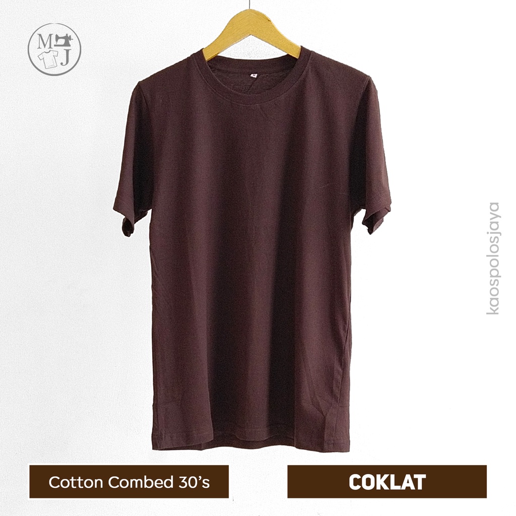 Kaos polos coklat unisex / Kaos Polos 100% cotton combed 30s /  Kaos polos murah / Kaos polos premiu