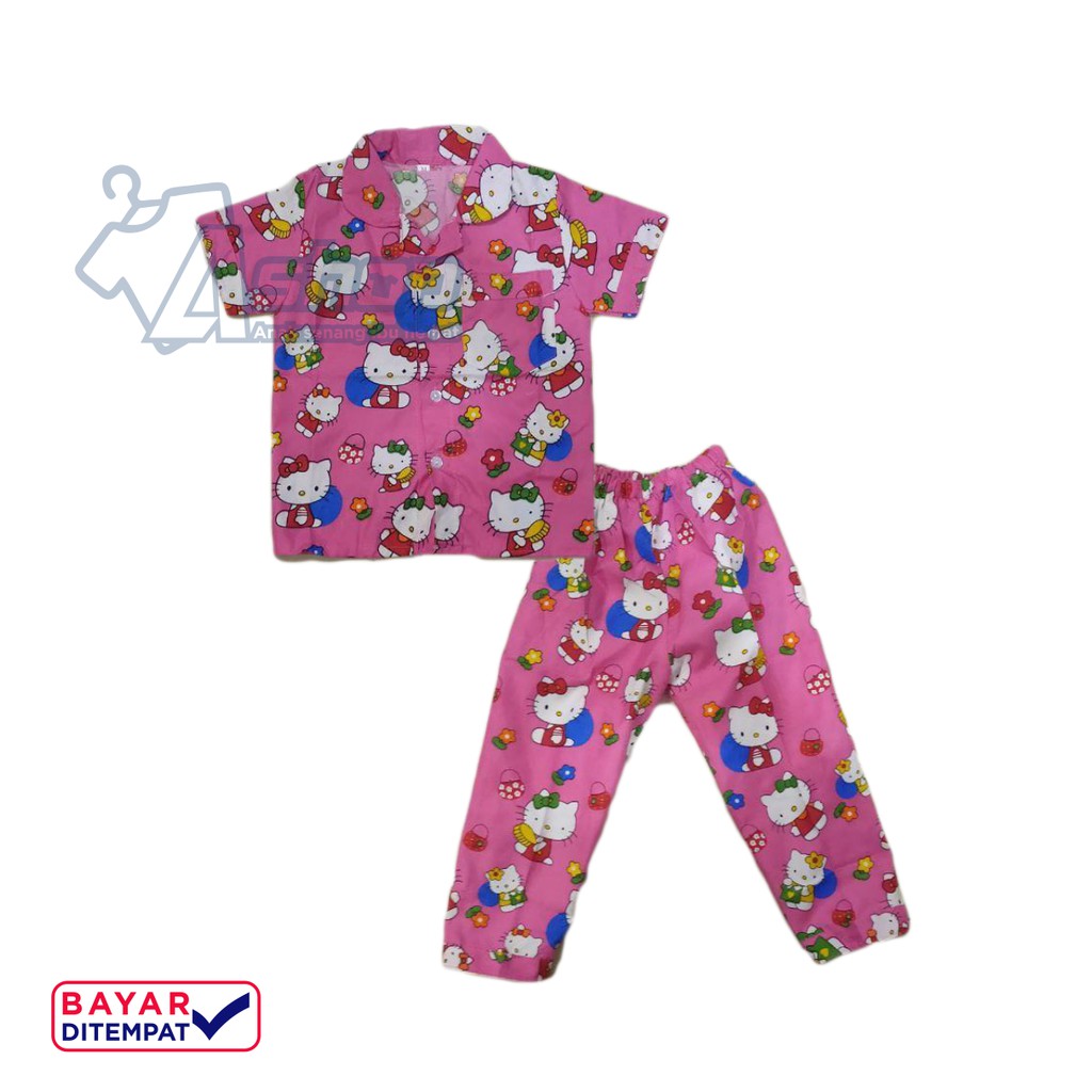 Baju Tidur Anak / Piyama Anak Karakter Hello Kitty