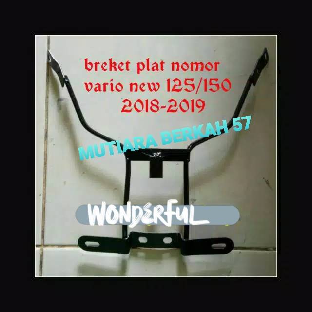 Vriasi Breket Kumis Dudukan Plat Nomor Motor Honda Vario 125-150 NEW Trnurah