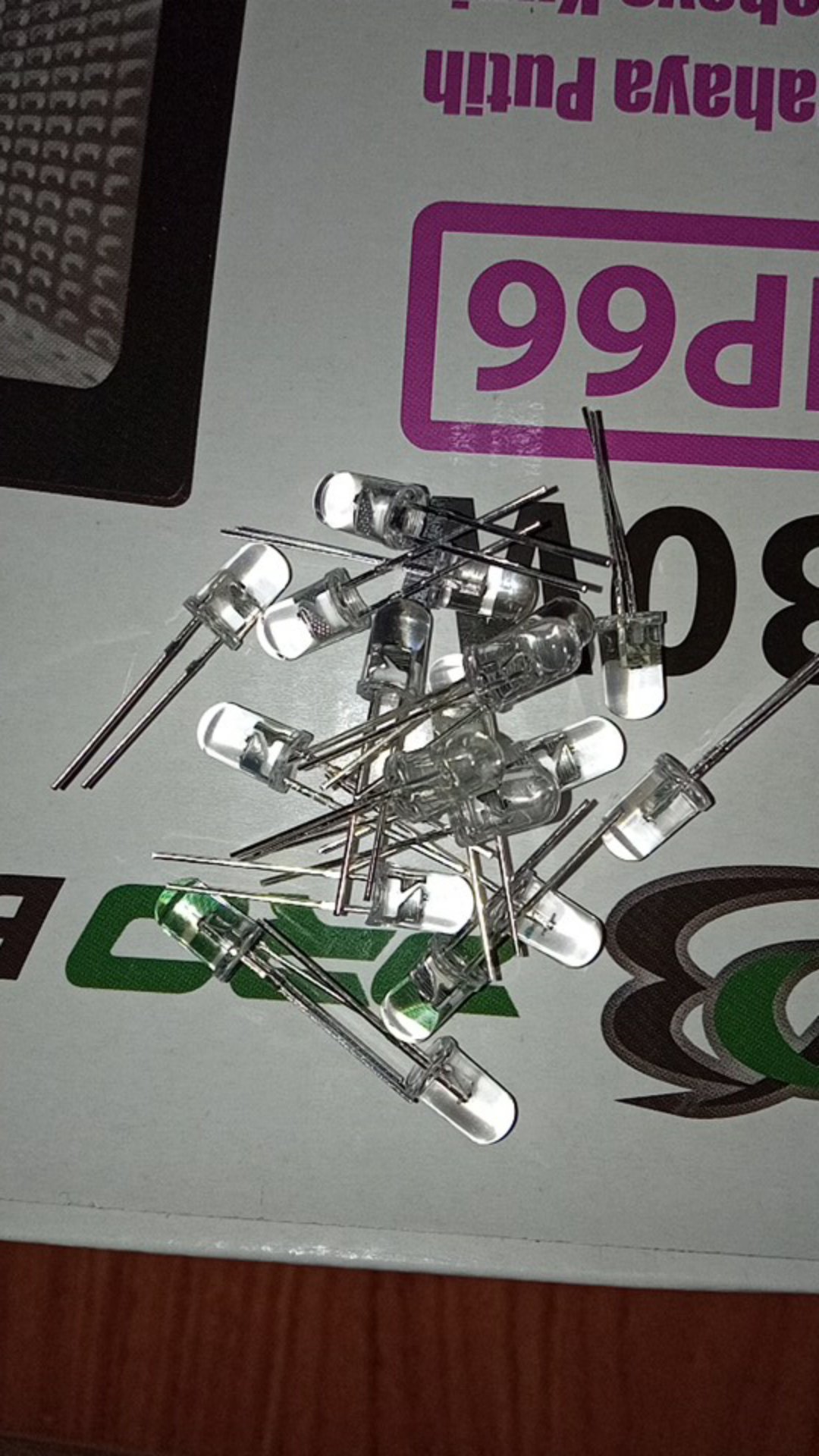 Led 5mm Bening 2 Warna Cahaya Hijau Merah